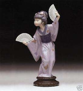 Lladro #4991 Japanese With Fan 11 3/4 Retired 1998  