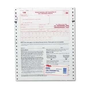  1096 Tax Form, 2 Part with Carbon, 8x11, 10/PK   FORM,TAX 