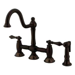 Princeton Brass PKS3795ALBS 8 inch center spread bridge kitchen faucet 