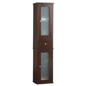   Tall Wall Mount Cabinet with Frosted Glass Door an