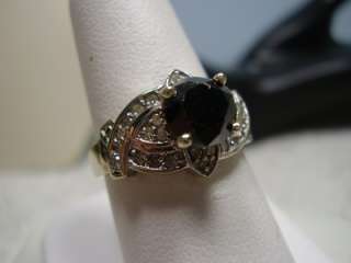 WOW 14K White Gold Black and White Diamond Ring  