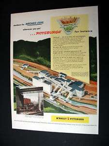 McNally Pittsburg Coal for Pittsburgh 1952 print Ad  