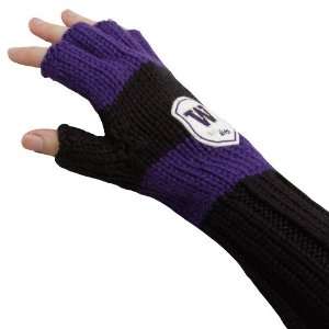   Huskies Ladies Black Purple Spirit Fingers Gloves