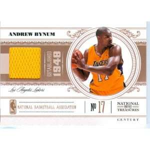   Authentic Andrew Bynum Game Worn Jersey Card