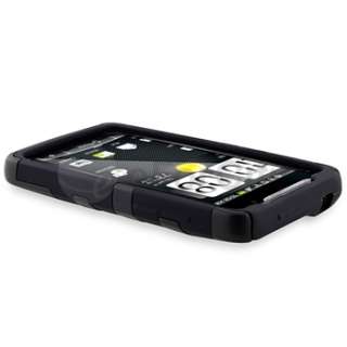 FISHBONE DUAL PHONE PROTECTOR COVER SKIN CASE FOR HTC EVO 4G BLACK 