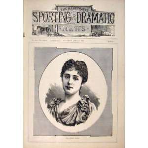  Portrait Estelle Burney Actress Theatre Fine Art 1892 