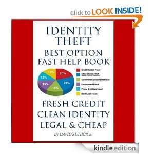 IDENTITY THEFT BEST OPTION FAST HELP BOOK   FRESH CREDIT   CLEAN 