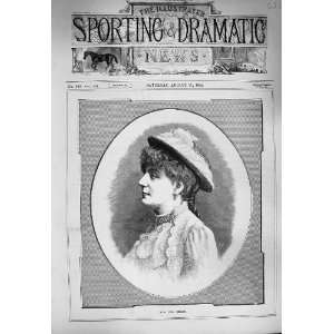   1884 Antique Portrait Miss Ada Rehan Beautiful Woman