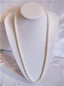 classic 32inch 7 8mm Akoya white pearl necklace  