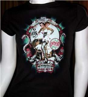  NEW Felon Punk Pin Up Womens T Shirt Lucky 13 Clothing