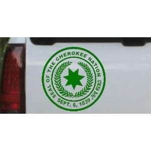 Dark Green 18in X 18.0in    Seal of the Cherokee Nation Western Car 