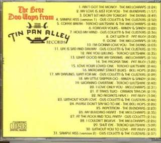 TIN PAN ALLEY RECORDS CD NEW/SEALED 31 Tracks  