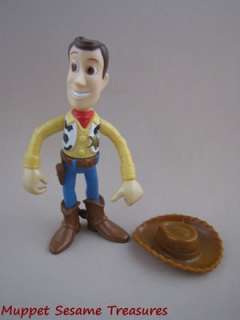Disney Toy Story WOODY PVC FIGURE w Removeable Cowboy Hat Poseable 