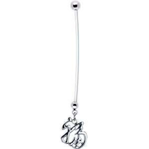  Luck Chinese Symbol Pregnant Belly Ring Jewelry
