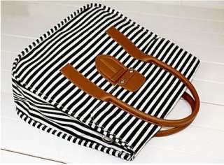 2011 Sea Look Ocean loved Navy Canvas Stripe Handbag Shoulder Bag 