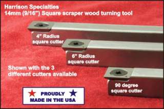Carbide Square wood lathe scraper turning roughing tool  