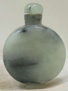 chinese Hand carved OLD JADE snuff bottle 3851   