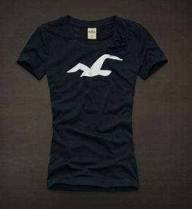 NWT Hollister Women Malibu Classic Seagull logo with bow T Shirt New 