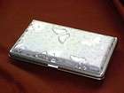 Silver Butterfly Business Credit Card Case Holder