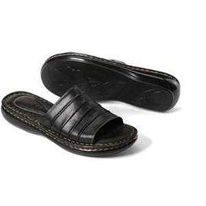 Born Dolly Leather Slides Sandals Womens Shoes Black 6 7 8 9 10 New 