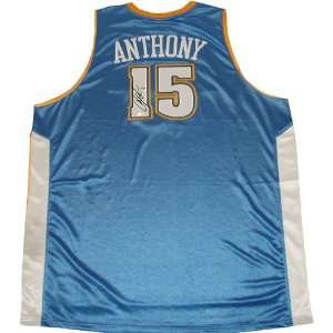  Carmelo Anthony Autographed Authentic Away Blue Nuggets 