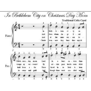   on Christmas Day Morn Easy Piano Sheet Music Christmas Carol Books