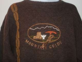   Mens  ROEBUCK Italian Wool Mountain Climbing Guide Sweater MINT
