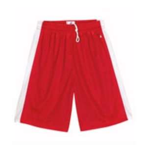  Badger Youth Challenger Shorts Red/Wh Small