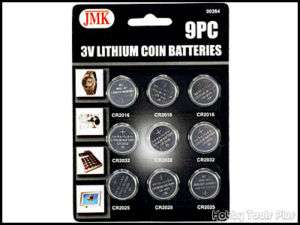 9pc 3v Lithium Coin Cell Battery CR2032 CR2025 CR2016  