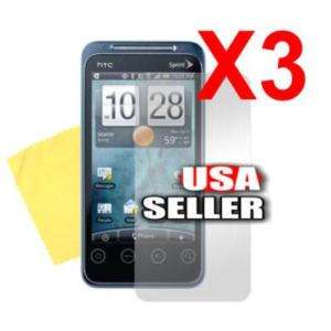 3x Clear LCD Screen Protector Film For HTC EVO Shift 4G  