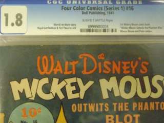 Four Color #16 CGC 1.8 1st MICKEY MOUSE Walt Disney  