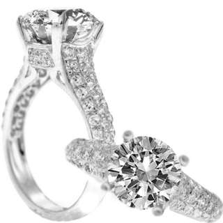 WOMENS ROUND BRILLIANT DIAMOND ENGAGEMENT RING 4.00 CT  