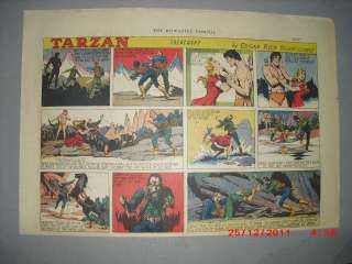 Tarzan Sunday Page by Burne Hogarth from 4/21/1940 Half Full Size 
