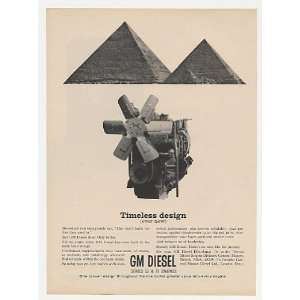   GM Diesel Engine Timeless Design Pyramids Print Ad