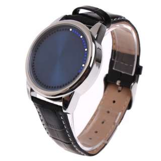 LED Digital Watch Touch Screen Display Blue Fashional For Mens Ladies 
