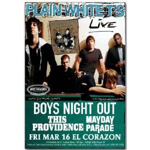  Plain White Ts Poster   Concert Flyer   Every Second 