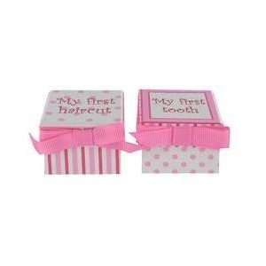  Baby 1st Box Set   Pink & White Girl (Set of 2) 