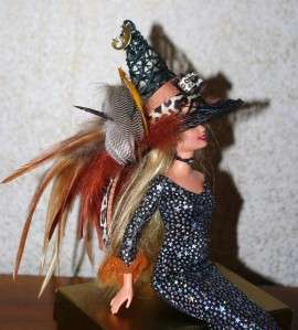 Mini Salem Witch Leopard Hat fit Barbie Tyler Gene Doll  