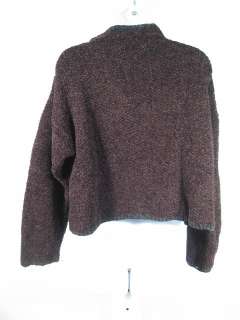 KNIT WIT Brown Chenille Hand Knit Pullover Sweater OS  