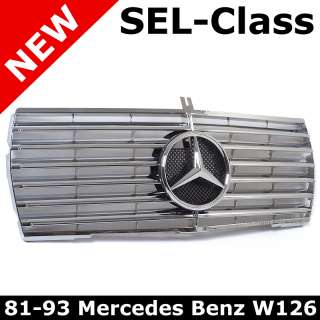   Benz W126 81 91 300SEL 380SEL 420SEL 500SEL 560SEL Chrome Front Grille