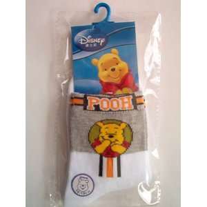  Disney Pooh Socks, White/Grey, 14 16 cm 