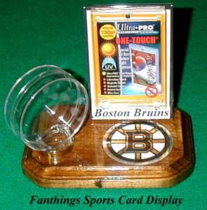 Bruins NHL Puck Holder Card Display Pro Logo New Gift  