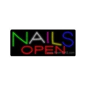  Nails Open LED Sign 11 x 27