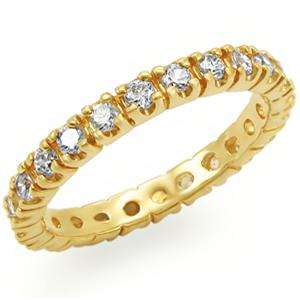 CARAT GOLD EP ROUND CZ ETERNITY ANNIVERSARY RING SIZE 5,6,7,8,9,10 