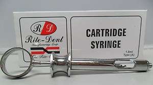 Dental Aspirating Syringe cartridge type A 1.8ml  