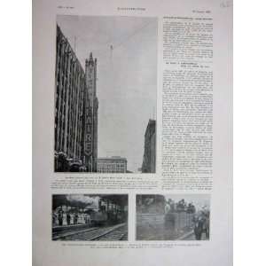  1930 Print High Wire Act Detroit Gare Saint Lazare