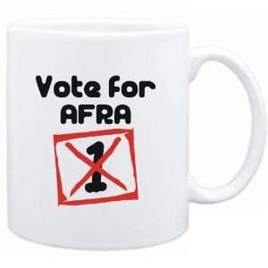  Mug White  Vote for Afra  Female Names Sports 