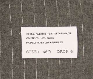 Ralph Lauren Purple Label Gray Wool Suit 46 R New $4895  