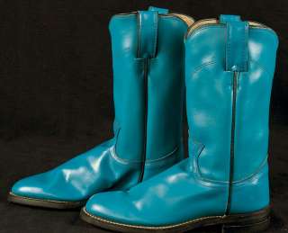 Justin Diamond J TURQUOISE Southwestern Boots Youth 4B  