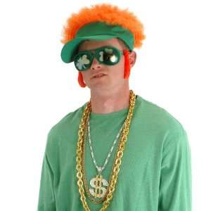    Shamrock Hat with Visor and Orange Afro